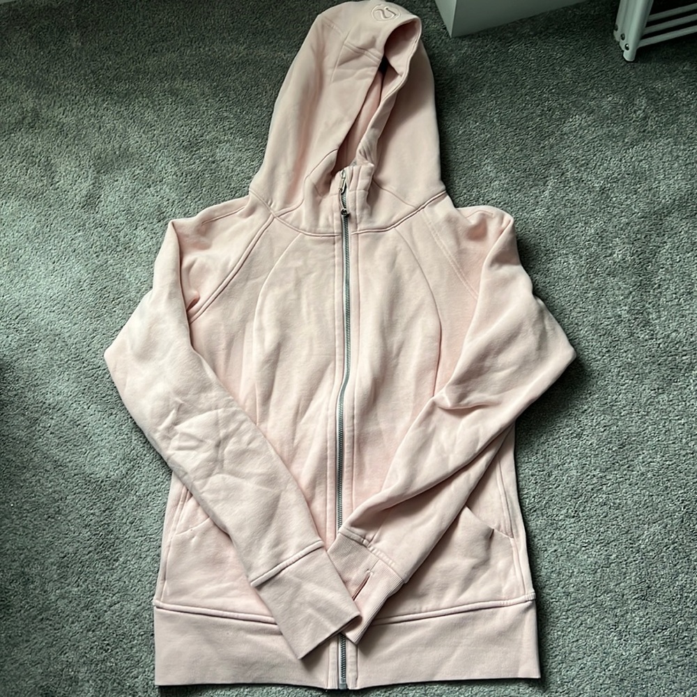 EUC Lululemon Scuba Hoodie Size 10 in Pink Mist